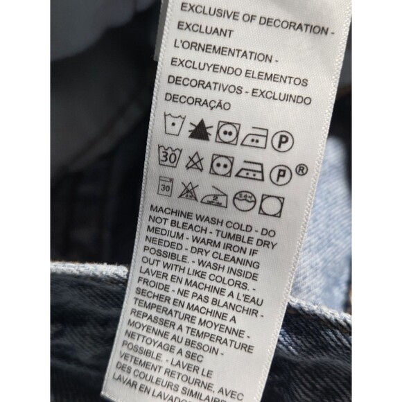 Levis 501 Shorts Womens Size 26 Waist Blue Denim Distressed  Button Fly Cotton - Picture 8 of 11